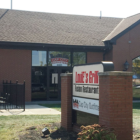 Cap City Outfitters as seen from Cemetery Road